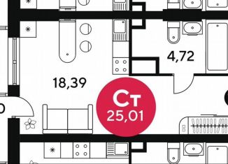 Продаю квартиру студию, 25 м2, Ростов-на-Дону