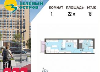 Продажа квартиры студии, 22 м2, Екатеринбург, метро Площадь 1905 года