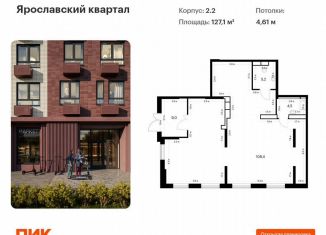 Продается помещение свободного назначения, 127.1 м2, Мытищи, жилой комплекс Ярославский Квартал, 2.2