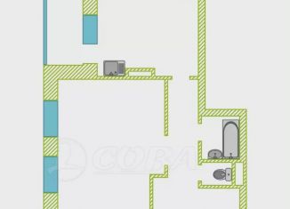 Продается 1-ком. квартира, 48.5 м2, Тюмень, улица Николая Зелинского, 5, ЖК На Фёдорова