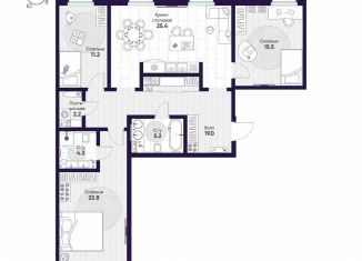 Продам трехкомнатную квартиру, 105.5 м2, Санкт-Петербург, метро Горный институт