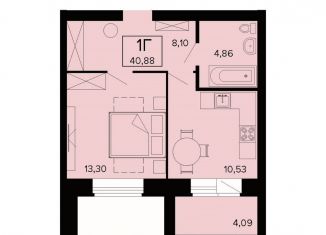 Продаю 1-комнатную квартиру, 40.8 м2, Берёзовский, улица Победы, 5, ЖК Уют-Сити