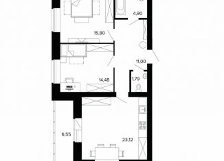 Продажа 3-ком. квартиры, 77.8 м2, Берёзовский, улица Победы, 5, ЖК Уют-Сити