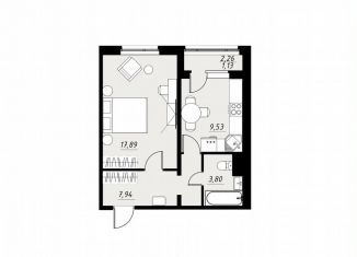 Продаю 1-ком. квартиру, 40.3 м2, Тамбов