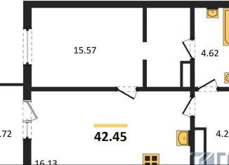 Однокомнатная квартира на продажу, 42.4 м2, село Новая Усмань