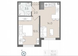 Продажа 1-комнатной квартиры, 32 м2, Санкт-Петербург, Пейзажная улица, 23
