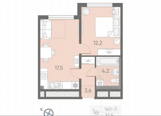 Продаю однокомнатную квартиру, 37.5 м2, посёлок Шушары