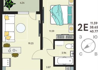 Продается однокомнатная квартира, 40.8 м2, село Новая Усмань