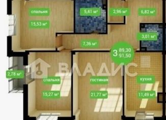 Продам трехкомнатную квартиру, 90 м2, деревня Ивановское, улица Николинские Ключи, 42