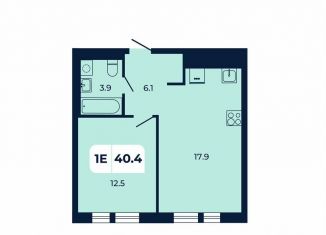 Продается однокомнатная квартира, 40.4 м2, поселок Верхнетемерницкий