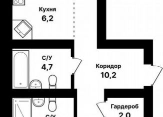 Продам квартиру студию, 74.9 м2, Уфа, улица Даяна Мурзина, 5/1, ЖК Цветы Башкирии