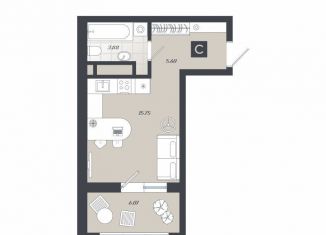Продам квартиру студию, 31.3 м2, Тобольск, переулок Радищева, 17
