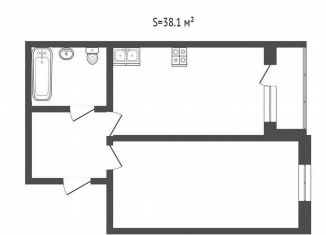 Продаю однокомнатную квартиру, 37.8 м2, Тюмень, Ставропольская улица, 97к3, ЖК Юго-Западный