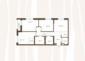 Продается четырехкомнатная квартира, 73.1 м2, Новокузнецк, улица Зорге, 17