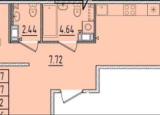 Продаю двухкомнатную квартиру, 59.6 м2, посёлок Шушары