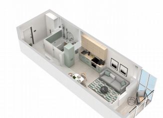 Продажа квартиры студии, 34.8 м2, Симферополь, улица Трубаченко, 21