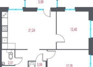 Продается 2-ком. квартира, 59.9 м2, Пушкин