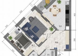 Продаю 2-комнатную квартиру, 55.6 м2, Воронеж, улица Фёдора Тютчева, 93/4, ЖК Микрорайон Боровое