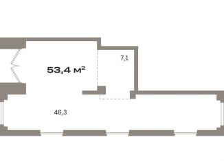 Продам помещение свободного назначения, 53.4 м2, деревня Сапроново, Калиновая улица, 3