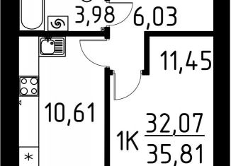 Продажа однокомнатной квартиры, 35.8 м2, Томск, Промышленный переулок