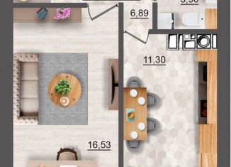 1-комнатная квартира на продажу, 41.7 м2, Смоленск