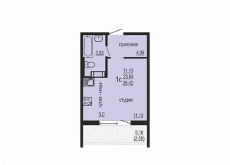 Квартира на продажу студия, 26.4 м2, посёлок Западный, улица Дружбы, 6