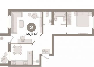 Продается 2-ком. квартира, 65.9 м2, Тюмень, улица Избышева, 6, ЖК Нефтяник