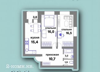 Продается двухкомнатная квартира, 66.7 м2, Вологодская область