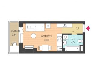 Продам квартиру студию, 23.1 м2, Красноярский край, Грунтовая улица, 28А