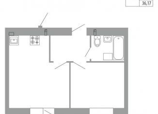 Продается двухкомнатная квартира, 36.2 м2, Кукмор, улица Степана Разина, 38Б