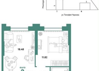 Продается 2-ком. квартира, 38.9 м2, Тюмень, улица Тимофея Чаркова, 93