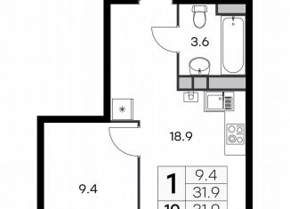 Продам 1-ком. квартиру, 31.9 м2, Нижегородская область