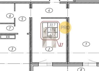 Продаю 2-ком. квартиру, 62.4 м2, Воронеж, улица Шишкова, 140Б/24