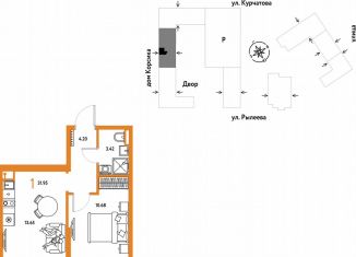 Продам однокомнатную квартиру, 32 м2, Тюмень, Краснооктябрьская улица, 10к1