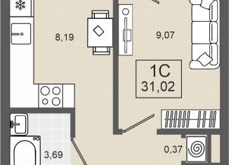 Продам 1-комнатную квартиру, 31 м2, Тюмень