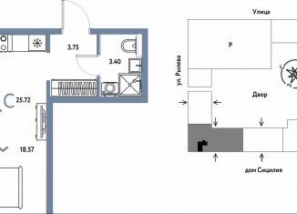 Квартира на продажу студия, 25.7 м2, Тюмень, Ярославская улица, 9к1