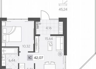 Продаю однокомнатную квартиру, 49.2 м2, Тюмень