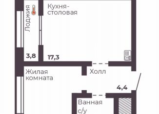 Продажа 1-ком. квартиры, 36.5 м2, Челябинск, проспект Ленина, 1