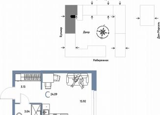 Квартира на продажу студия, 24.1 м2, Тюмень