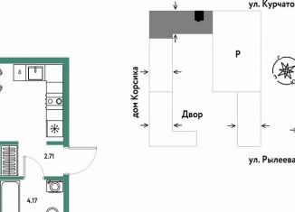 2-ком. квартира на продажу, 37 м2, Тюмень, Краснооктябрьская улица, 10к1