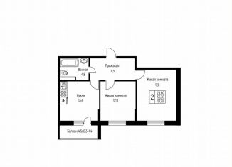 Продам двухкомнатную квартиру, 57.7 м2, посёлок Берёзовый, улица имени А.Н. Лодыгина, 6к6