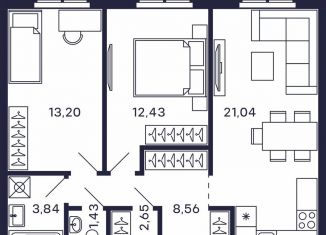 Продам 2-комнатную квартиру, 63.2 м2, Красногорск, жилой комплекс Тетрис, к8, ЖК Тетрис