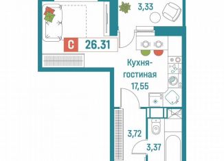 Продам квартиру студию, 26.3 м2, Мурино, ЖК Графика