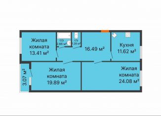 Продается 3-комнатная квартира, 91 м2, Воронеж, переулок Здоровья, 90Г/1к1
