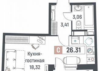 Продаю квартиру студию, 26.3 м2, Мурино, ЖК Авиатор