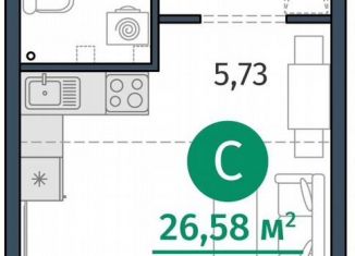 Продается квартира студия, 26.6 м2, Тюмень