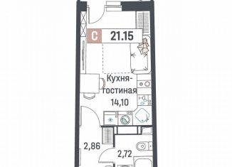 Продаю квартиру студию, 21.2 м2, Мурино, ЖК Авиатор