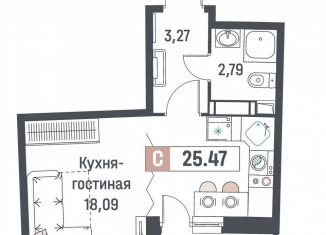 Продаю квартиру студию, 25.5 м2, Мурино, ЖК Авиатор