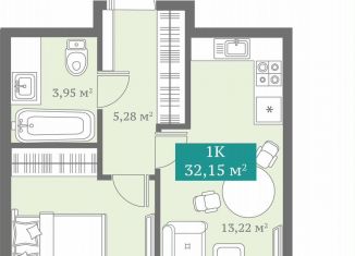 Продажа 1-комнатной квартиры, 32.2 м2, Тюмень, Алматинская улица, 10