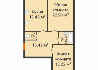 Продам 2-ком. квартиру, 71.2 м2, Воронеж, переулок Здоровья, 90Г/1к1